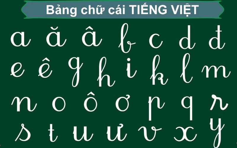 Bảng chữ cái tiếng Việt gồm 29 chữ cái.